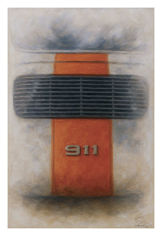 Vintage Porsche 911 Grille Art Print - Classic Car Wall Decor