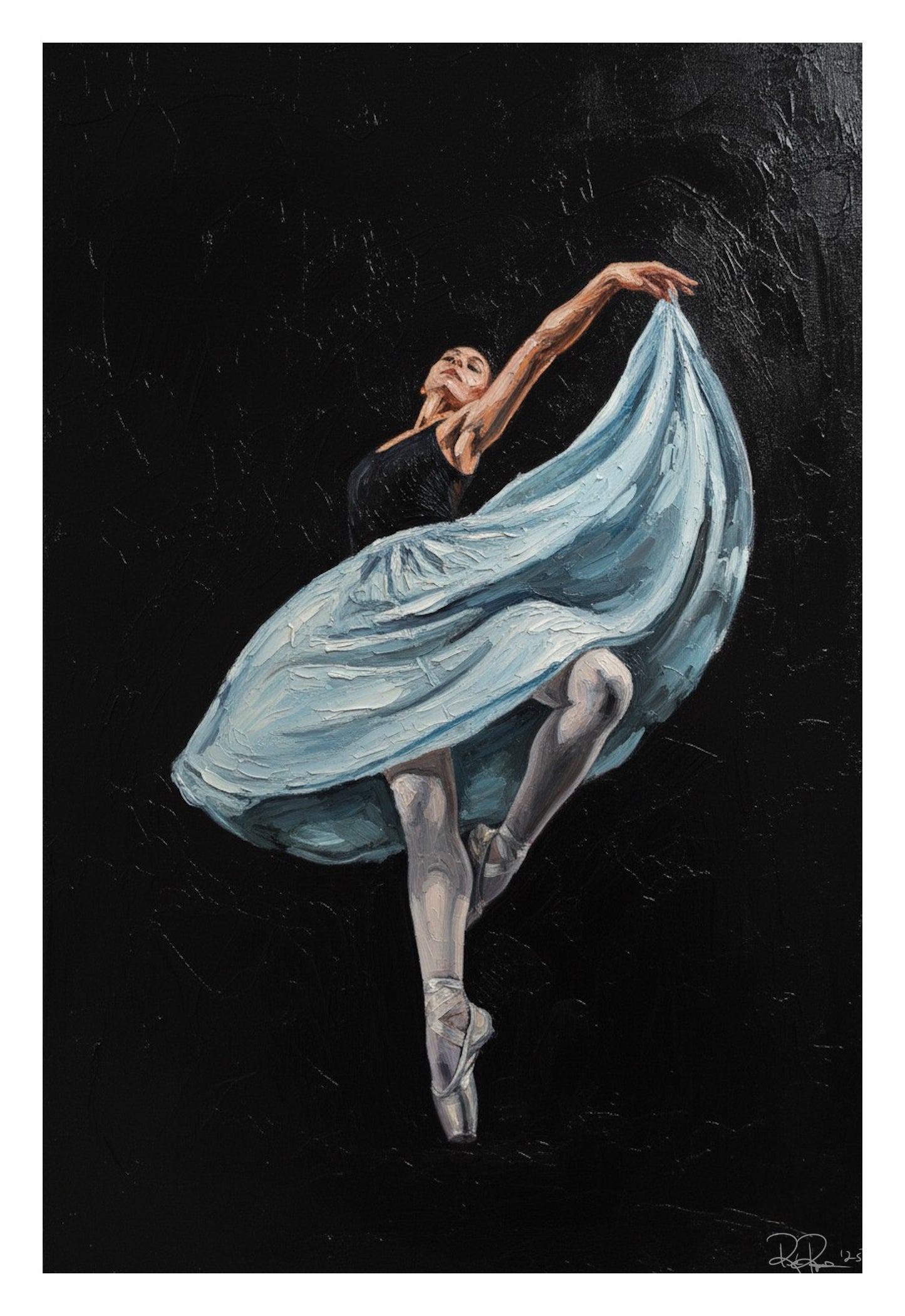 Daancer in blue skirt 