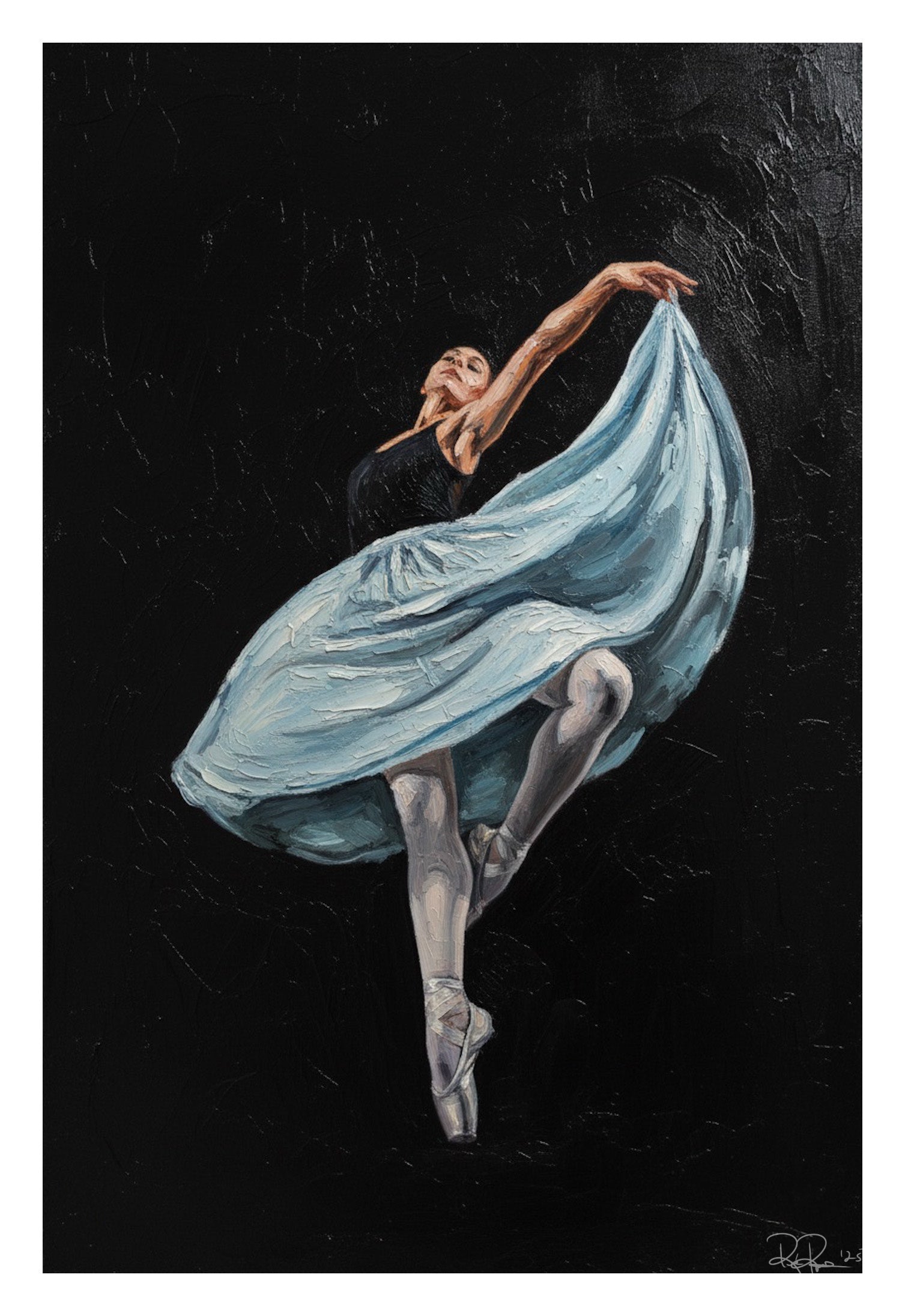 Daancer in blue skirt 