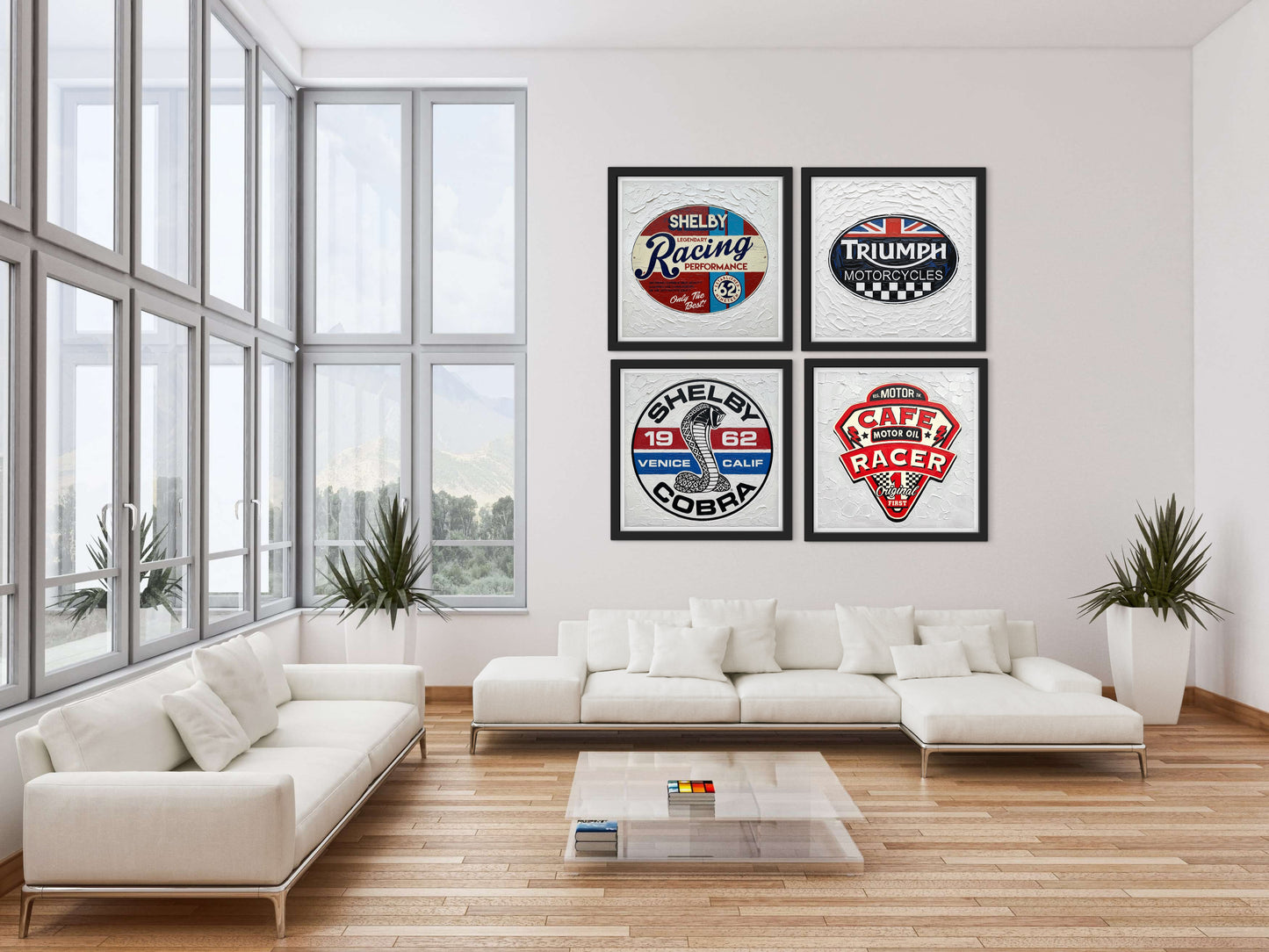 Cafe Racer Motor Oil Vintage Sign - Classic Motorcycle Garage Art Print